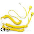 2013 cool earphone spiral cable under CE and Rohs